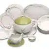 Porzellan-Lunchset für 6 Personen, Opalnea-Gras