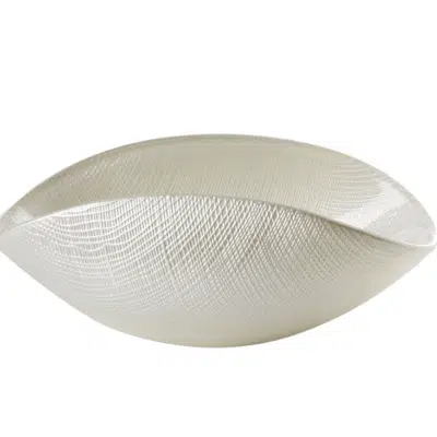 Schüssel BURA weiße Perle 18x9 cm