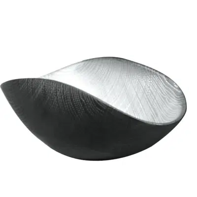 BURA Schüssel schwarz matt / silber 28x12 cm