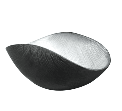 BURA Schüssel schwarz matt / silber 38x18 cm