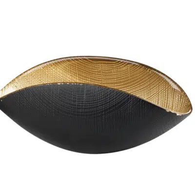 BURA Schüssel schwarz matt / gold 18x9 cm