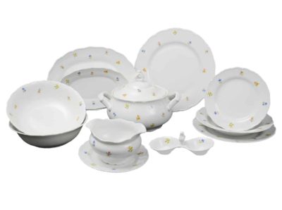 Lunchset für 6 Personen Ophelis bunte Blume