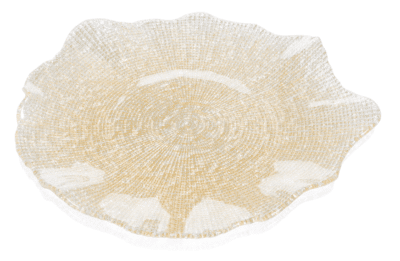 Teller FOL goldener Glitzer D37 cm