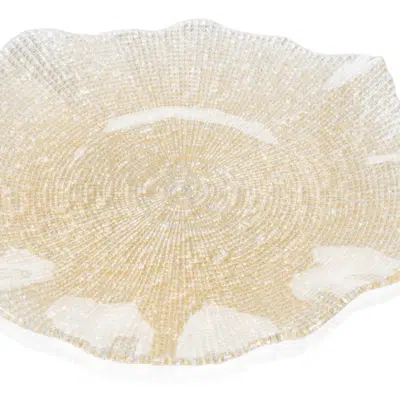 Teller FOL goldener Glitzer D37 cm