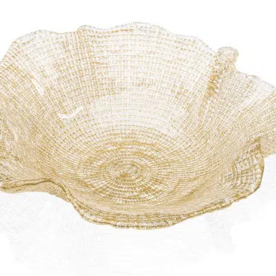 Schüssel FOL Goldglitter D25 cm