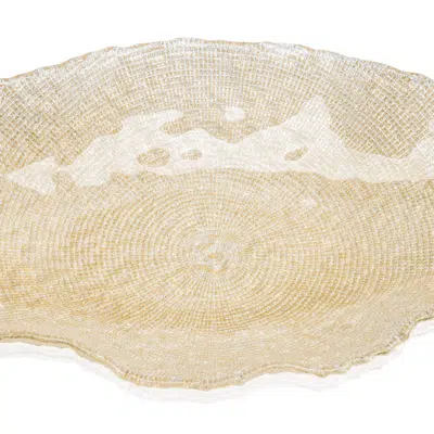 Schüssel oval FOL Goldglitter 50 x 29 cm