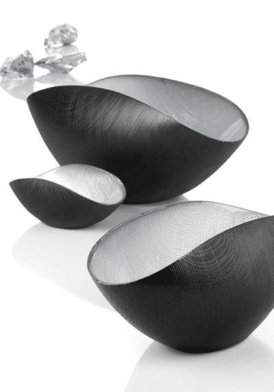 BURA Schüssel schwarz matt / silber 38x18 cm – Bild 2