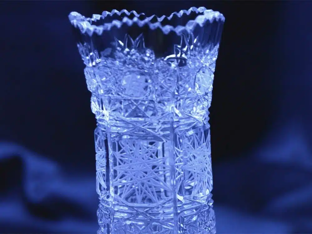 Geschliffene Kristallvase 15 cm – Bild 2