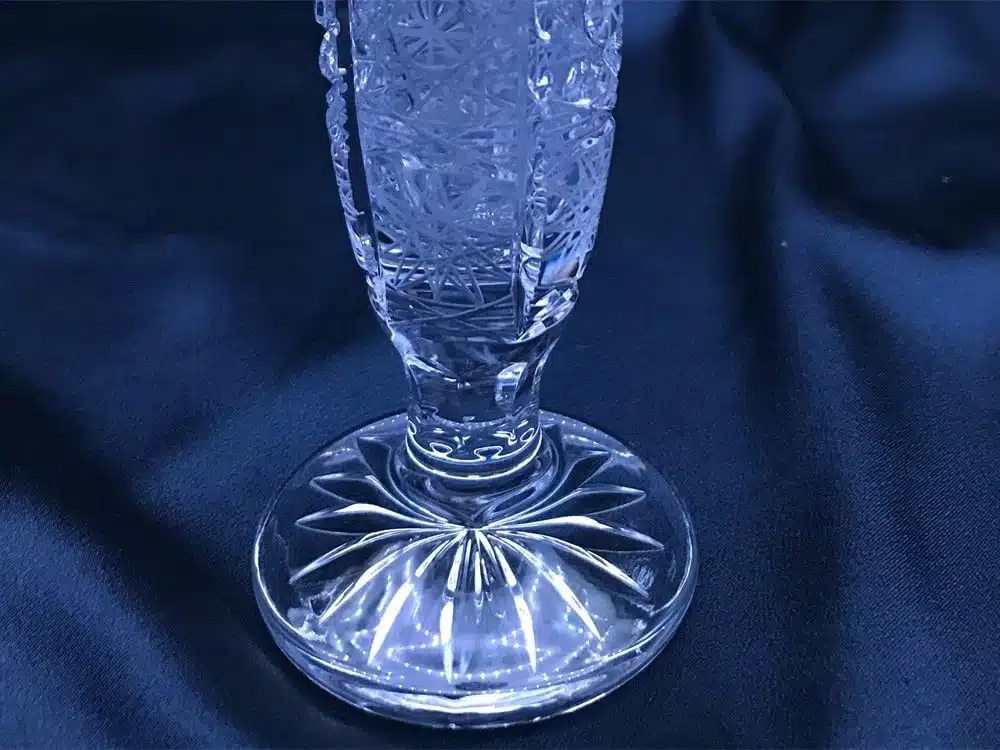 Geschliffene Kristallvase 15 cm – Bild 3