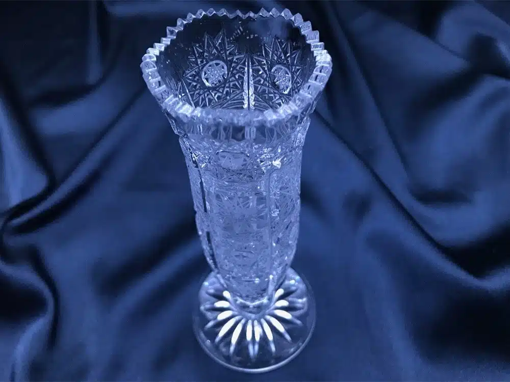 Geschliffene Kristallvase 15 cm – Bild 4
