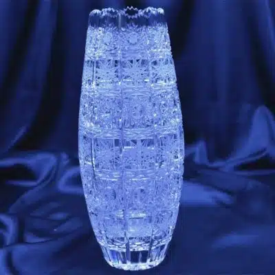 Geschliffene Kristallvase 23 cm
