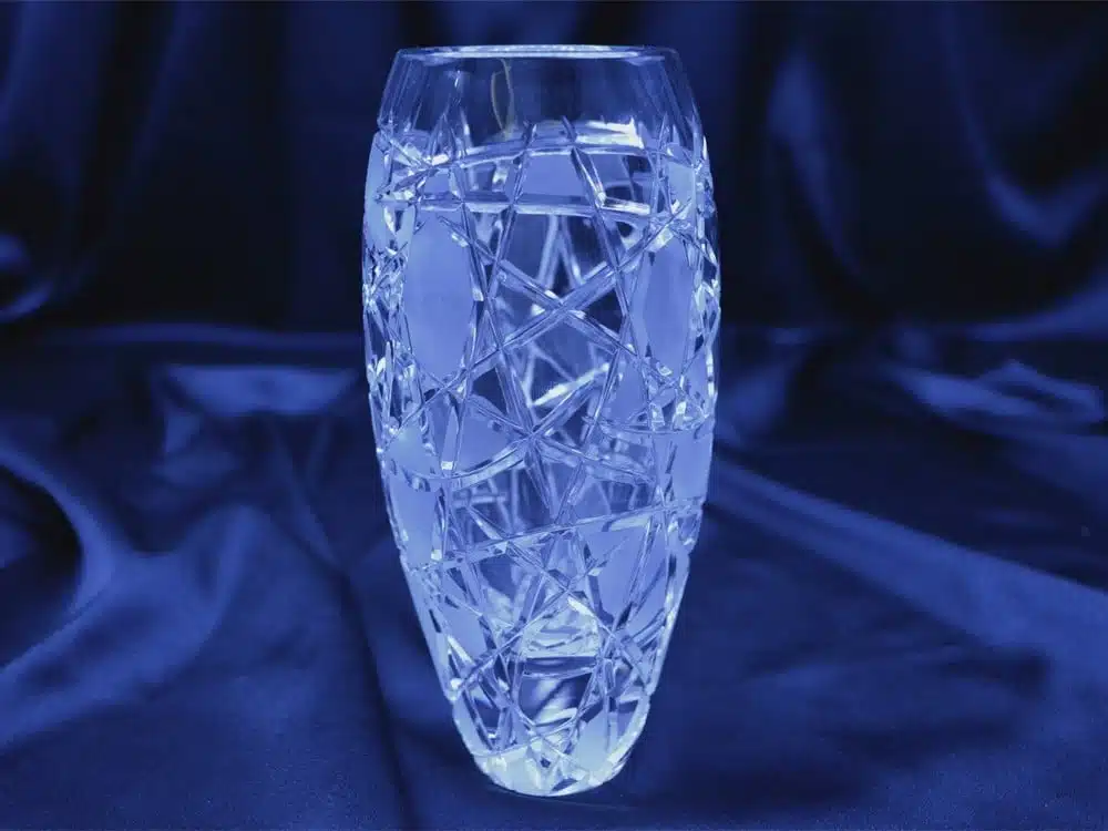 Geschliffene Kristallvase 18 cm