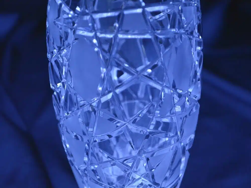 Geschliffene Kristallvase 18 cm – Bild 2