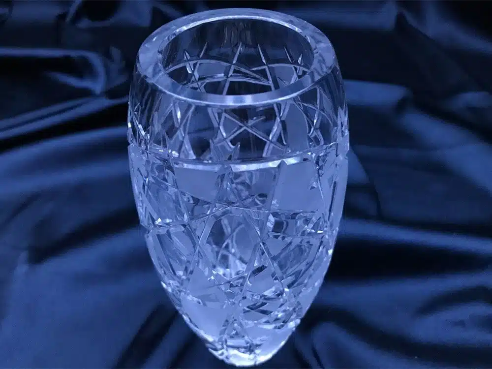 Geschliffene Kristallvase 18 cm – Bild 3
