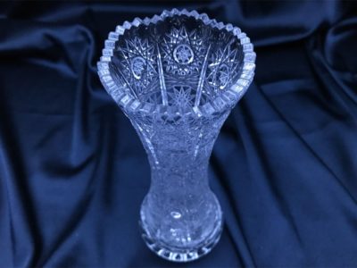 Geschliffene Kristallvase 20 cm – Bild 4