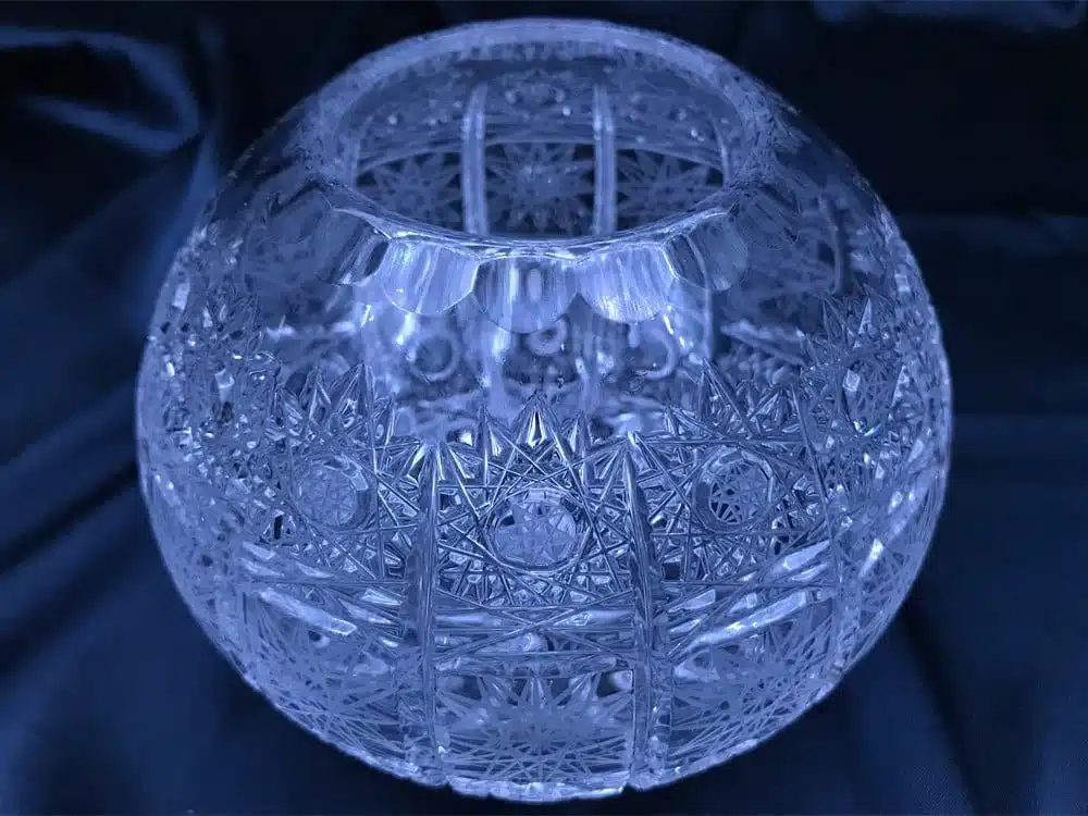 Geschliffene Kristallvase 11 cm – Bild 2