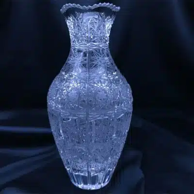 Geschliffene Kristallvase 20 cm