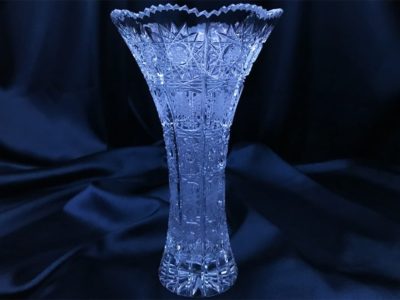 Geschliffene Kristallvase 20 cm