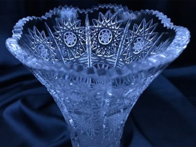 Geschliffene Kristallvase 20 cm – Bild 2