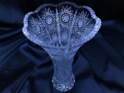 Geschliffene Kristallvase 20 cm – Bild 4