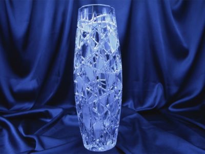 Geschliffene Kristallvase 30 cm