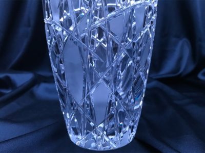 Geschliffene Kristallvase 30 cm – Bild 3