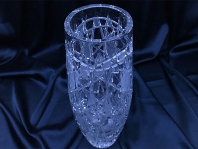 Geschliffene Kristallvase 30 cm – Bild 4