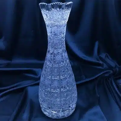 Geschliffene Kristallvase 28 cm