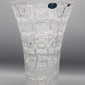Geschliffene Kristallvase ÚSVIT 25,5 cm