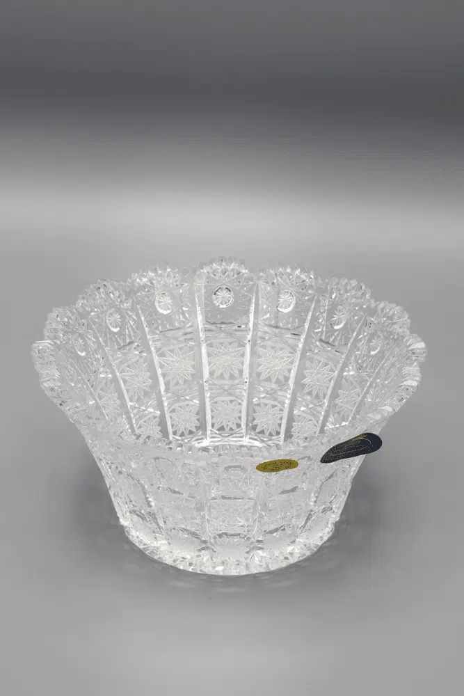 Geschliffene Kristallschale ÚSVIT 14 cm – Bild 2