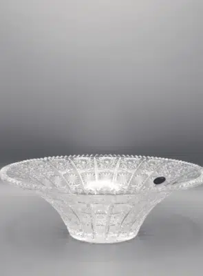 Geschliffene Kristallschale ÚSVIT 30 cm