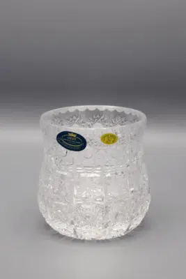 Geschliffene Kristallvase ÚSVIT 10 cm