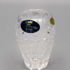 Geschliffene Kristallvase ÚSVIT 8 cm