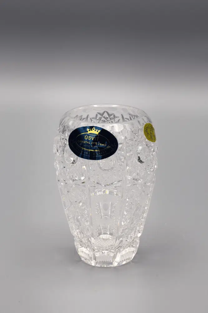 Geschliffene Kristallvase ÚSVIT 8 cm – Bild 2