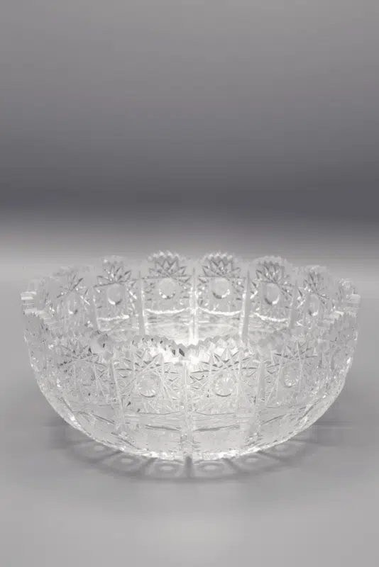 Geschliffene Kristallschale ÚSVIT 18 cm – Bild 2