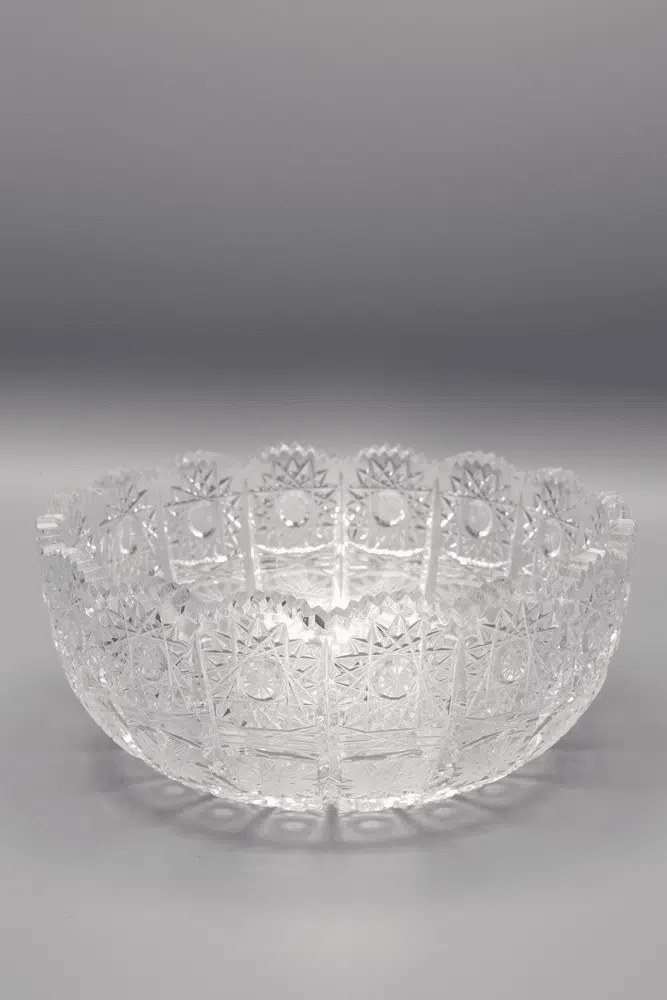 Geschliffene Kristallschale ÚSVIT 18 cm – Bild 2
