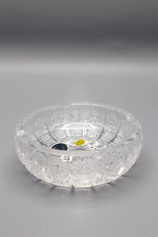 Krištáľový brúsený popolník ÚSVIT 13 cm