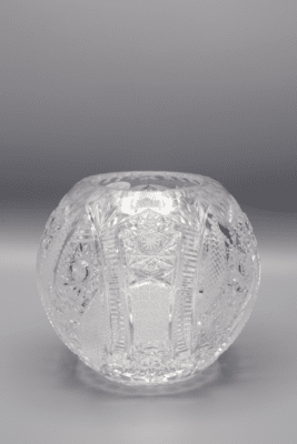 Kristallgeschliffene Kugelvase ÚSVIT 14 cm