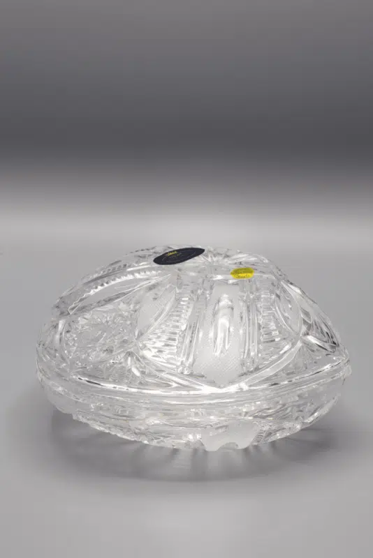 ÚSVIT-Glas aus geschliffenem Kristall, 6,5 cm, mit Deckel
