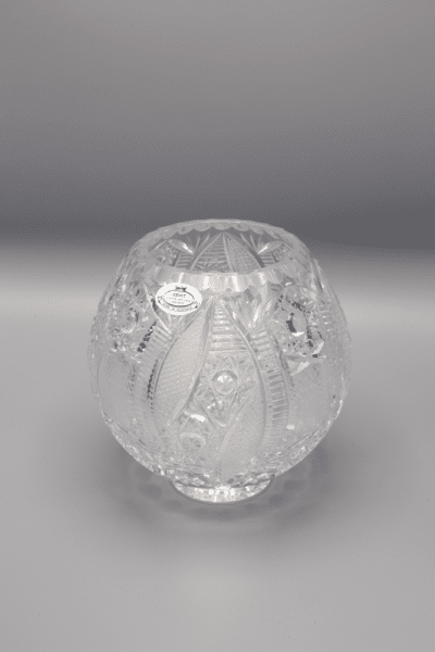 Kristallgeschliffene Kugelvase ÚSVIT 15 cm – Bild 2