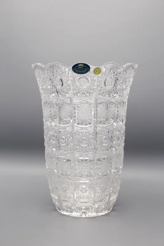 Geschliffene Kristallvase ÚSVIT 25 cm