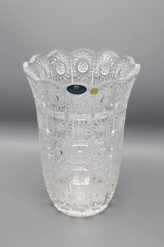 Geschliffene Kristallvase ÚSVIT 25 cm – Bild 2
