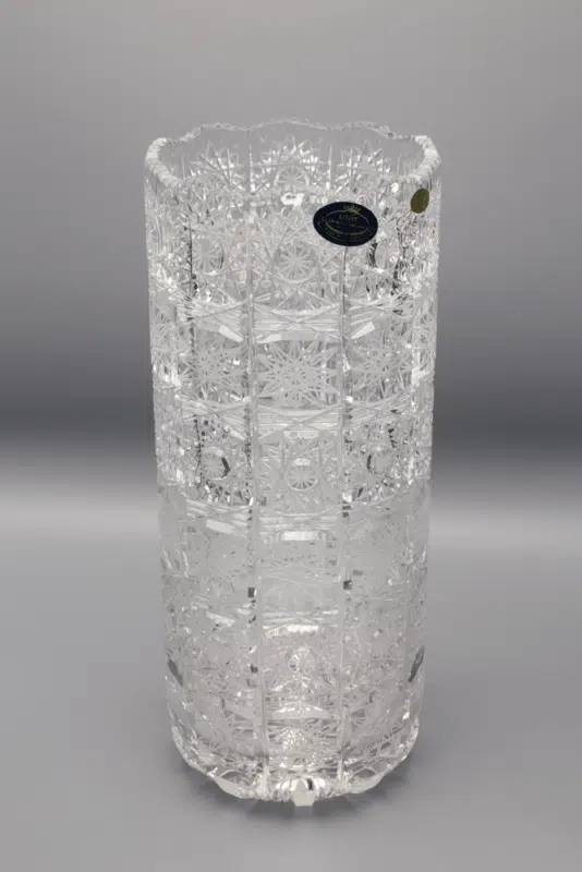 Geschliffene Kristallvase ÚSVIT 30 cm – Bild 2