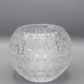 Kristallgeschliffene Kugelvase ÚSVIT 16 cm