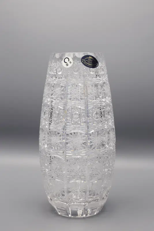 Geschliffene Kristallvase ÚSVIT 23,5 cm