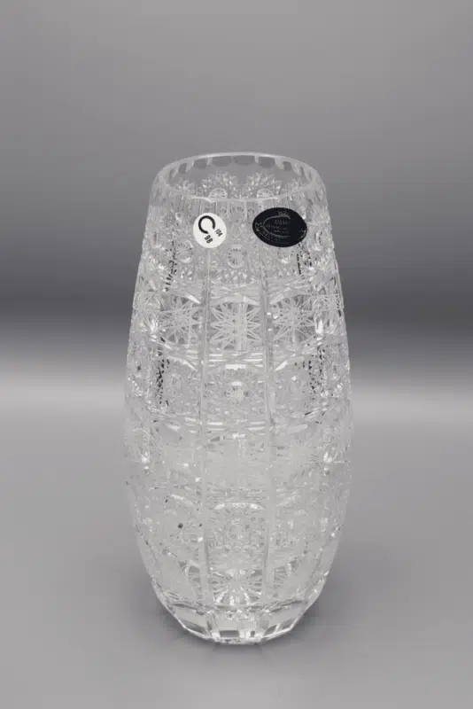Geschliffene Kristallvase ÚSVIT 23,5 cm