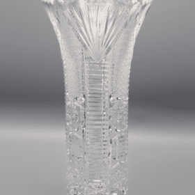 Geschliffene Kristallvase ÚSVIT 23,5 cm