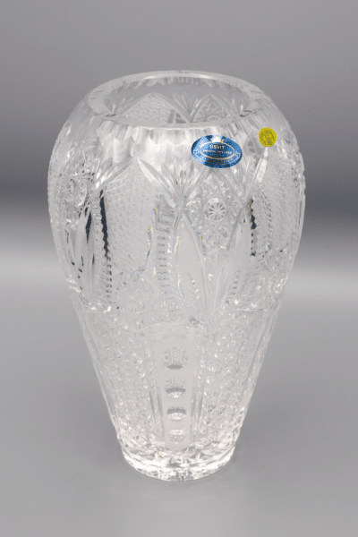 Geschliffene Kristallvase ÚSVIT 23 cm – Bild 2