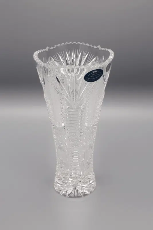 Geschliffene Kristallvase ÚSVIT 20 cm