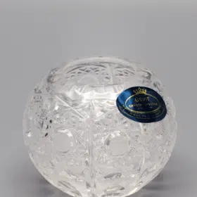 Kristallgeschliffene Kugelvase ÚSVIT 6 cm